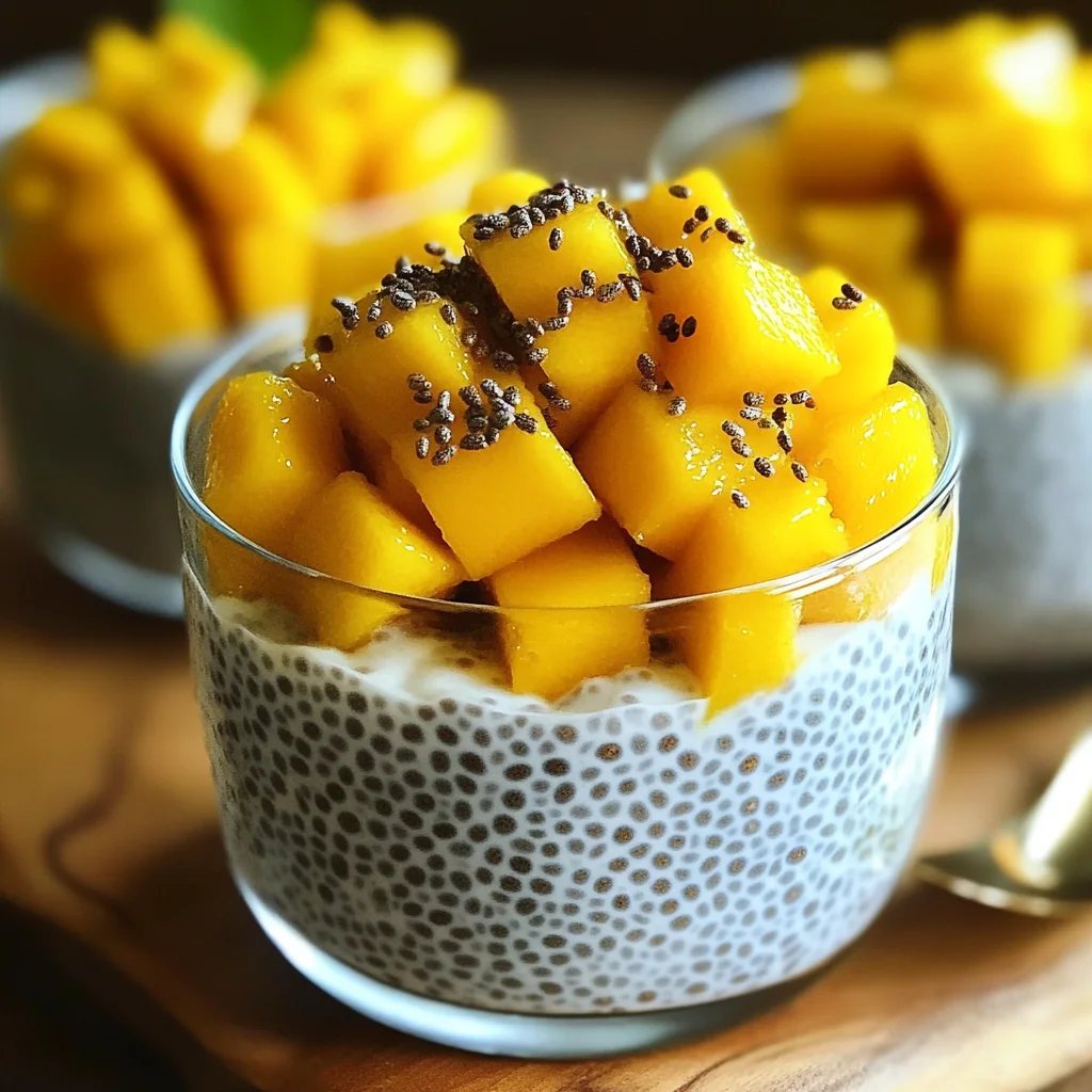 Chia coco mangue petit déj