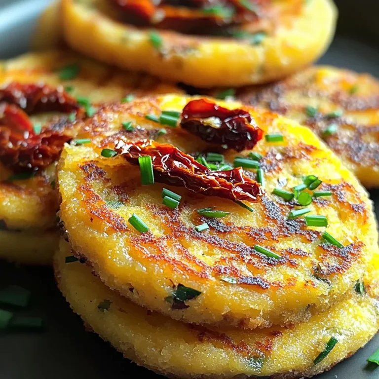 Galettes de Polenta aux Tomates Séchées