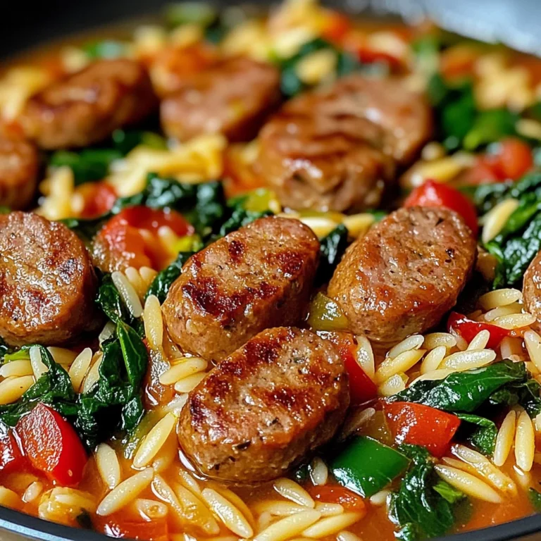Poêlée Saucisse et Orzo