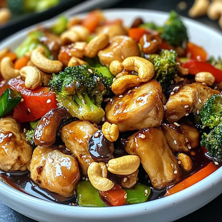 Poulet aux noix de cajou savoureux
