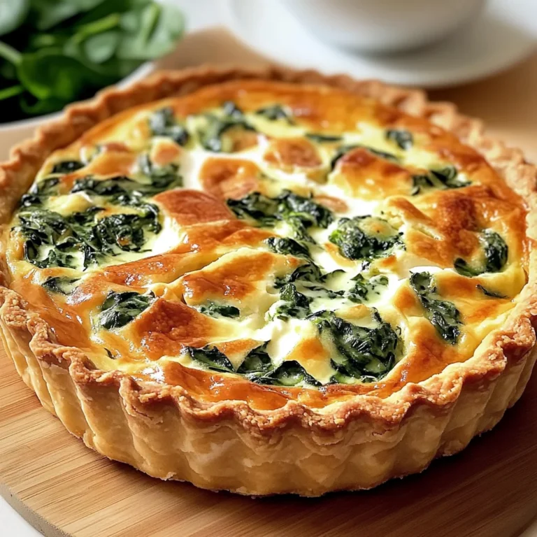 Quiche Boursin épinards maison