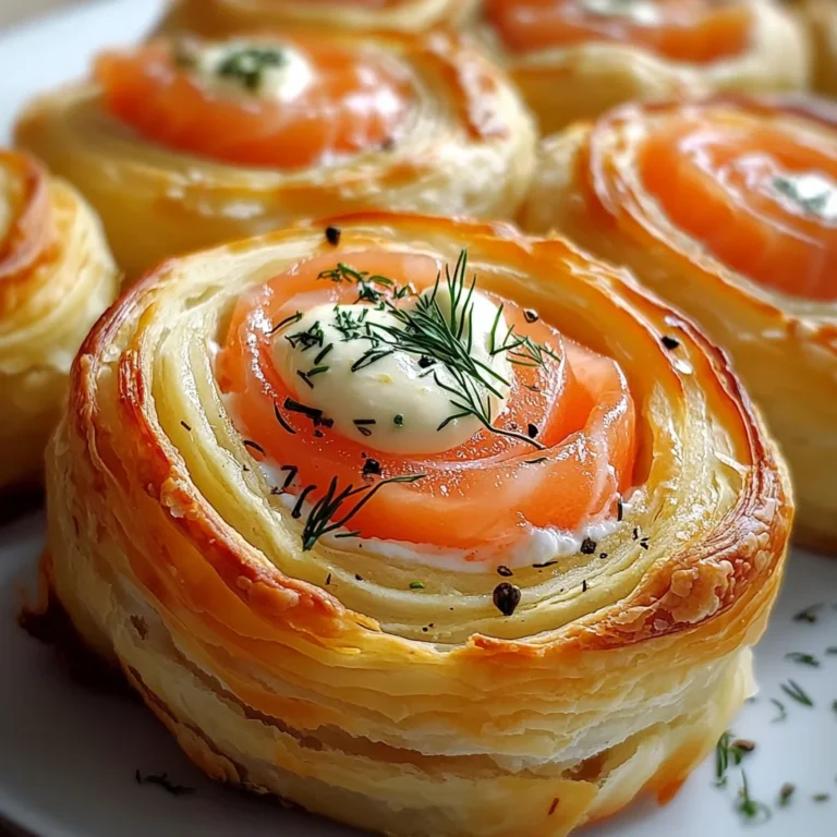 Roulés feuilletés saumon fromage