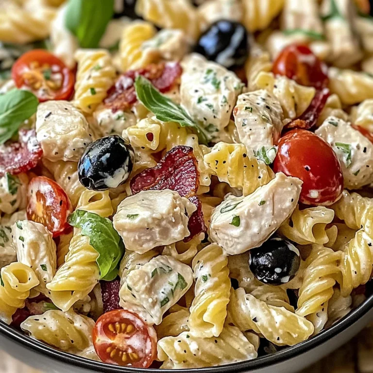 Salade de poulet et pâtes
