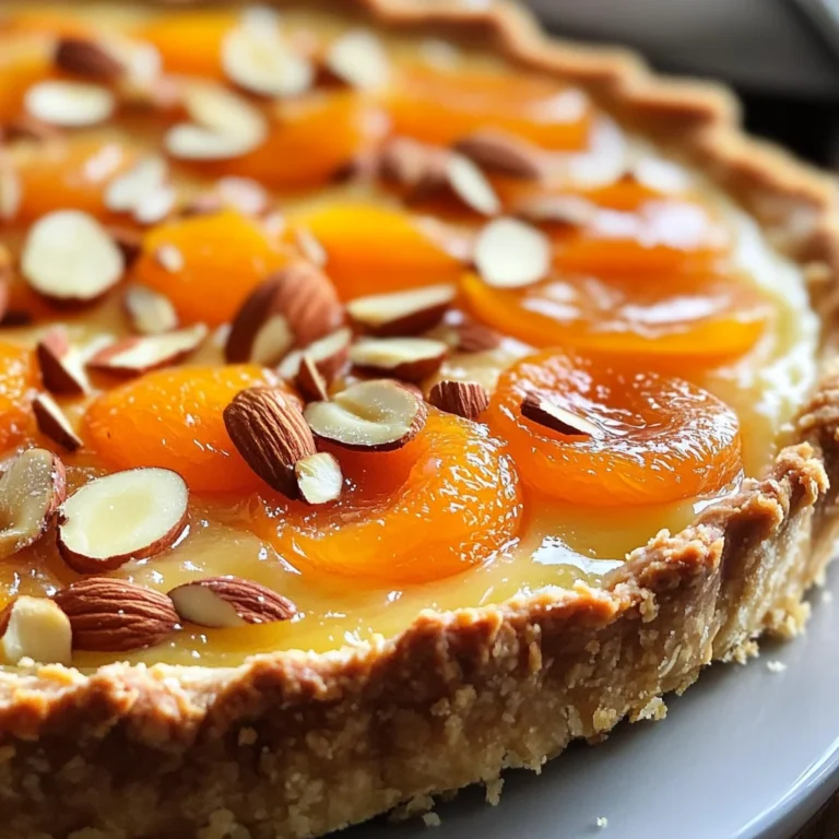Tarte moelleuse abricots amandes