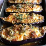 Aubergines gratinées mozzarella olives