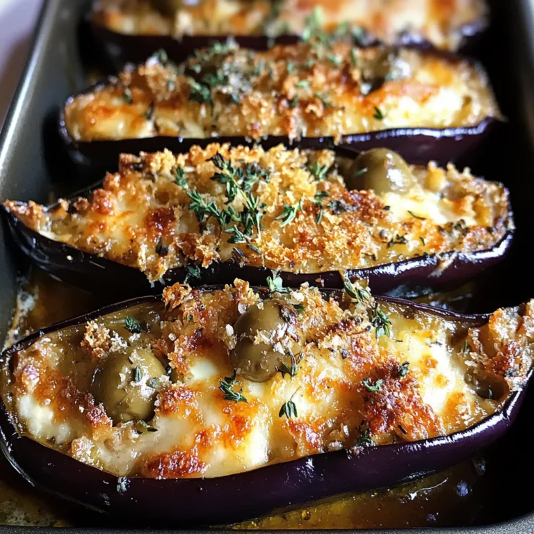 Aubergines gratinées mozzarella olives