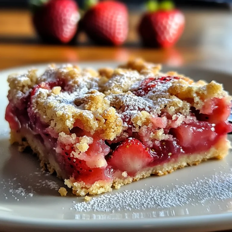 Carrés aux fraises gourmands