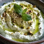 Crème de feta à la menthe et pistache