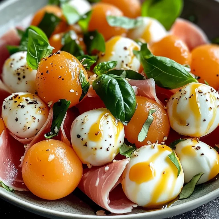 Salade melon jambon de poulet mozzarella