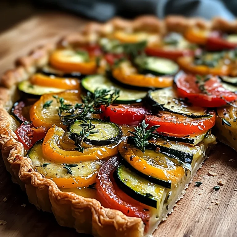 Tarte aux légumes colorés