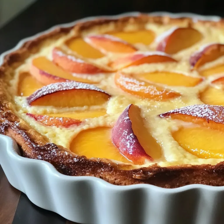 Clafoutis aux Pêches : Un Dessert Fruité et Fondant