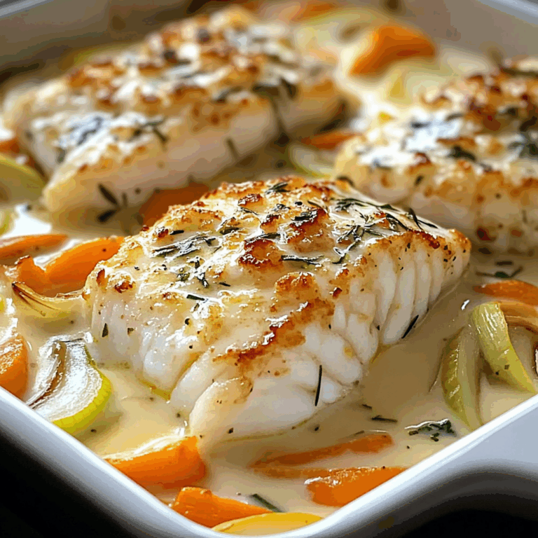 Filets de Cabillaud au Four à la Crème et aux Légumes – Une Recette Savoureuse et Facile