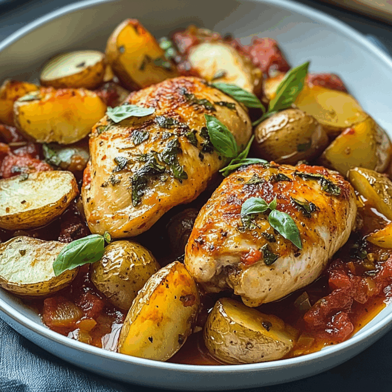 Poulet à l’italienne et pommes de terre : Un Incroyable Festin Méditerranéen Réconfortant